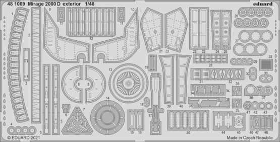 Eduard BIG49310 Mirage 2000D KINETIC MODEL 1/48 – obrázek 3