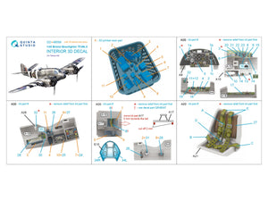 Quinta Studio QD+48556 Bristol Beaufighter TF.Mk.X 3D-Printed &amp;amp; colored Interior on decal paper (Tamiya) (with 3D-printed resin parts) 1/48 – image 2
