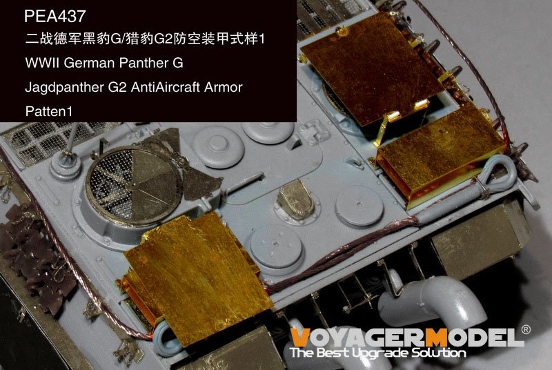 Voyager Model PEA437 WWII German Panther G/Jagdpanther G2 AntiAircraft Armor Patten1 (GP) 1/35 – obrázek 3