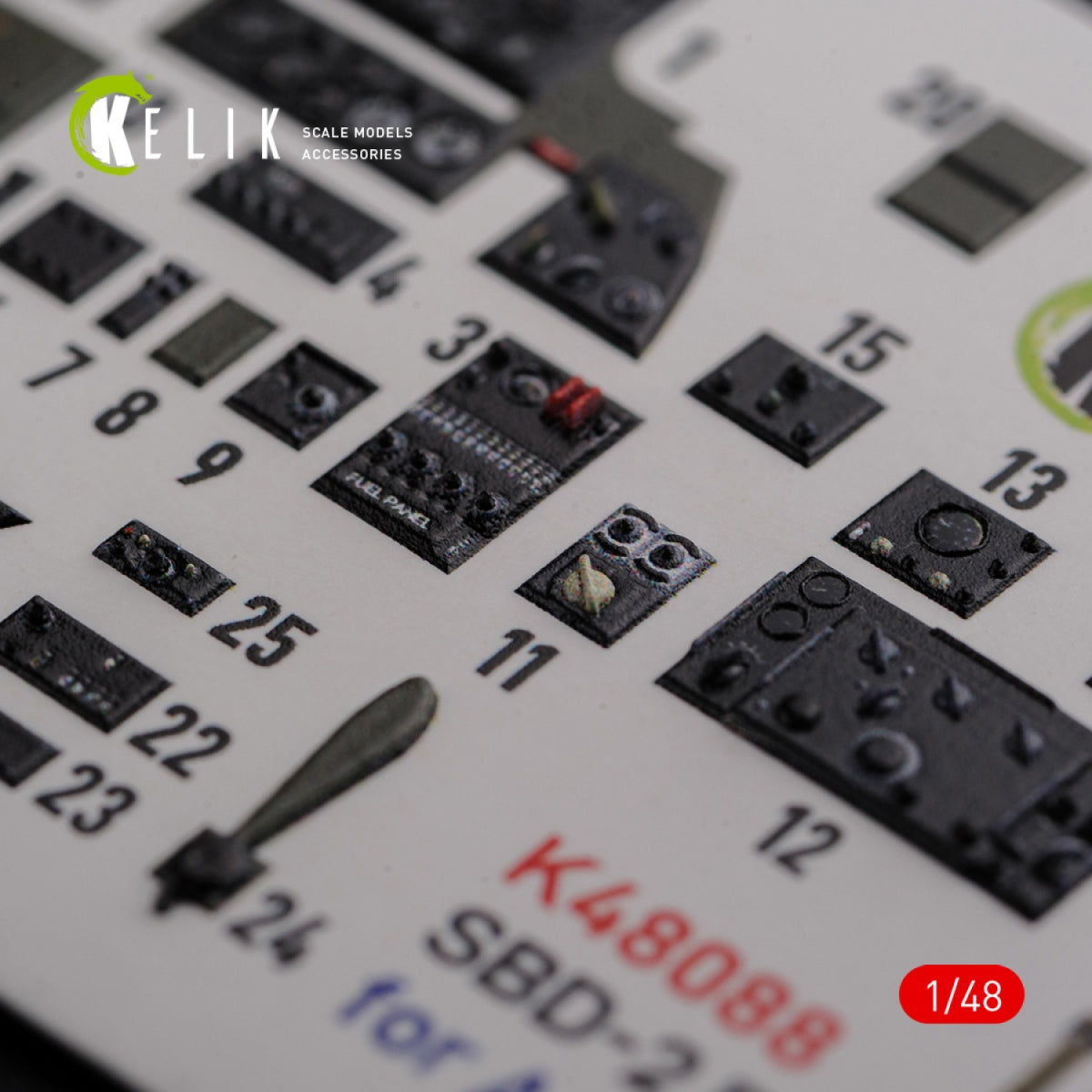 KELIK K48088 SBD-2 Dauntless interior 3D decals for Academy kit 1/48 – image 8