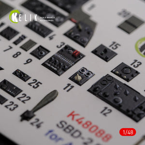 KELIK K48088 SBD-2 Dauntless interior 3D decals for Academy kit 1/48 – image 8