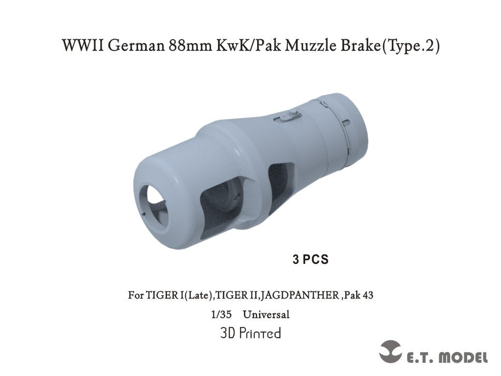 ET Model P35-245 WWII German 88mm KwK/Pak Muzzle Brake(Type.2) 1/35