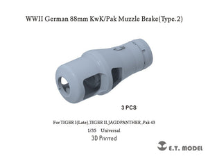 ET Model P35-245 WWII German 88mm KwK/Pak Muzzle Brake(Type.2) 1/35