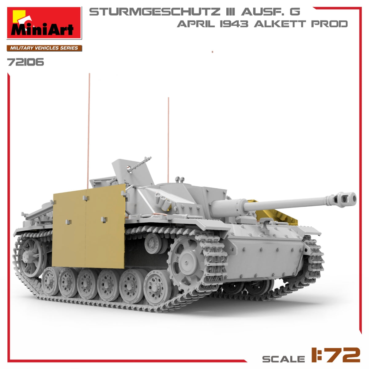 MiniArt 72106 STURMGESCHUTZ III AUSF. G, APRIL 1943 ALKETT PROD. 1/72 – image 4