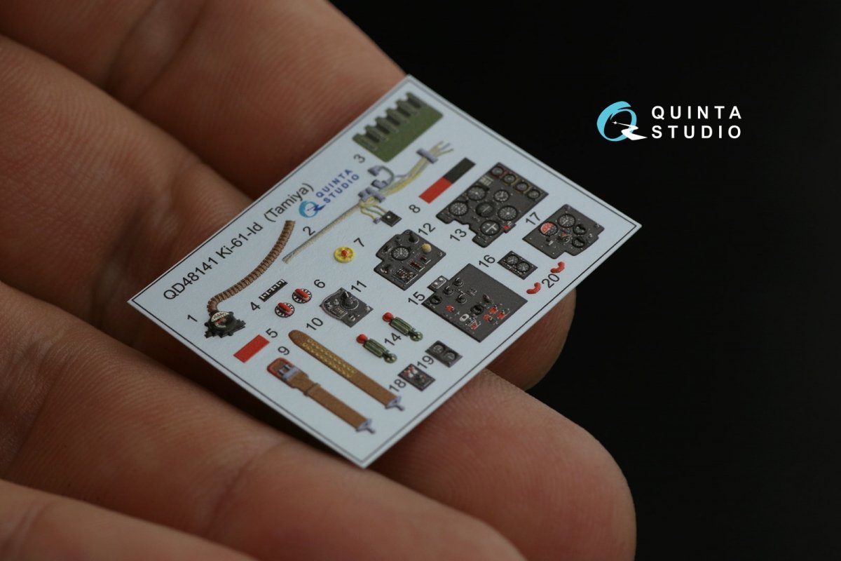 Quinta Studio QD48141 Ki-61-Id 3D-Printed &amp;amp; colored Interior on decal paper (Tamiya) 1/48 – Bild 8