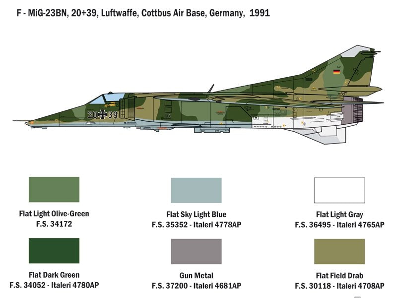 Italeri 2798 MiG-23 MF/BN FLOGGER 1/48 – Bild 6