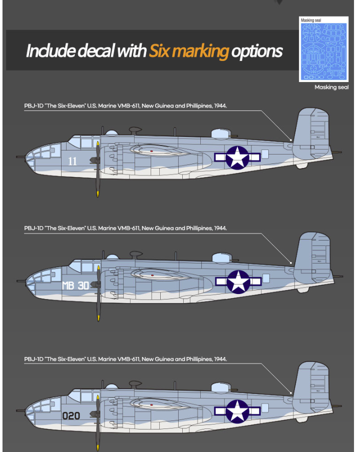 Academy 12334 USMC PBJ-1D B-25 Mitchell 1/48 – image 5