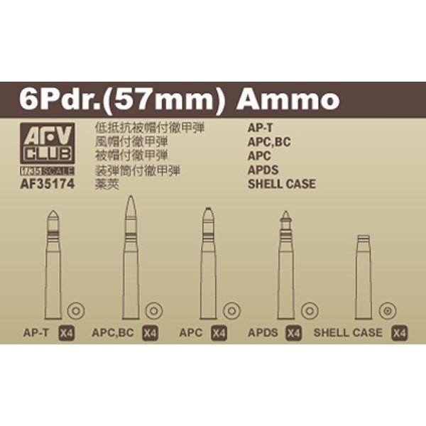 AFV Club 35174 Ammunition 6 Pdr (57mm) 1/35 – obrázek 2