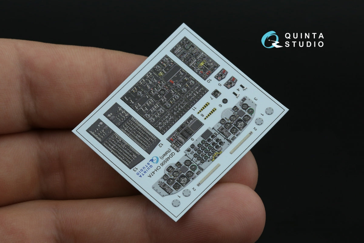 Quinta Studio QD48506 CH-47A 3D-Printed colored Interior on decal paper (Italeri) 1/48 – Bild 4