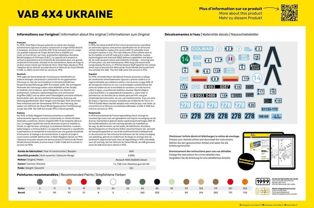 Heller 57130 VAB 4X4 Ukraine - Starter Kit 1/35 – Bild 4