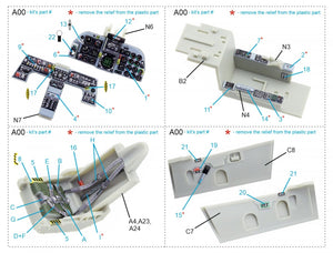 Quinta Studio QD48219 F-5E 3D-Printed &amp;amp; colored Interior on decal paper (AFV club) 1/48 – obrázek 11