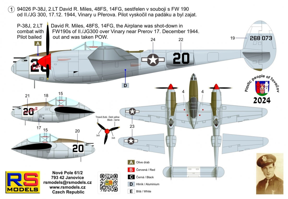 RS Models 94026 Lockheed P-38 J-15 LO - Battle over Moravia (Limited Edition) 1/72 – obrázek 2