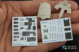 Quinta Studio QD48214 F-15C PAD-upgraded 3D-Printed &amp;amp; colored Interior on decal paper with resin parts (GWH) 1/48 – image 14