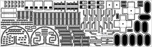 Pontos 22002F1 USS BB-63 Missouri 1945 Detail Up Set (Without wooden deck) 1/200 – imagen 9