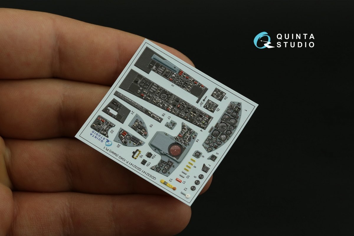 Quinta Studio QDS-32141 F-104G 3D-Printed &amp;amp; colored Interior on decal paper (Italeri) (small version) 1/32 – obrázek 5