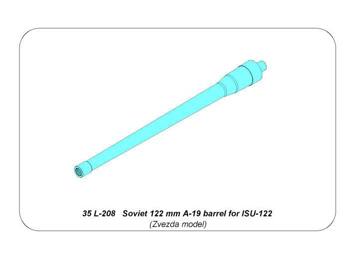 Aber 35L-208 Soviet 122 mm A-19 Barrel for ISU-122 1/35 – Bild 6