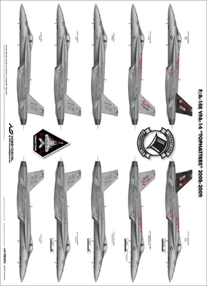 HobbyDecal AL48010V1 F/A-18E Tophatters 2008-2009 1/48 – immagine 3