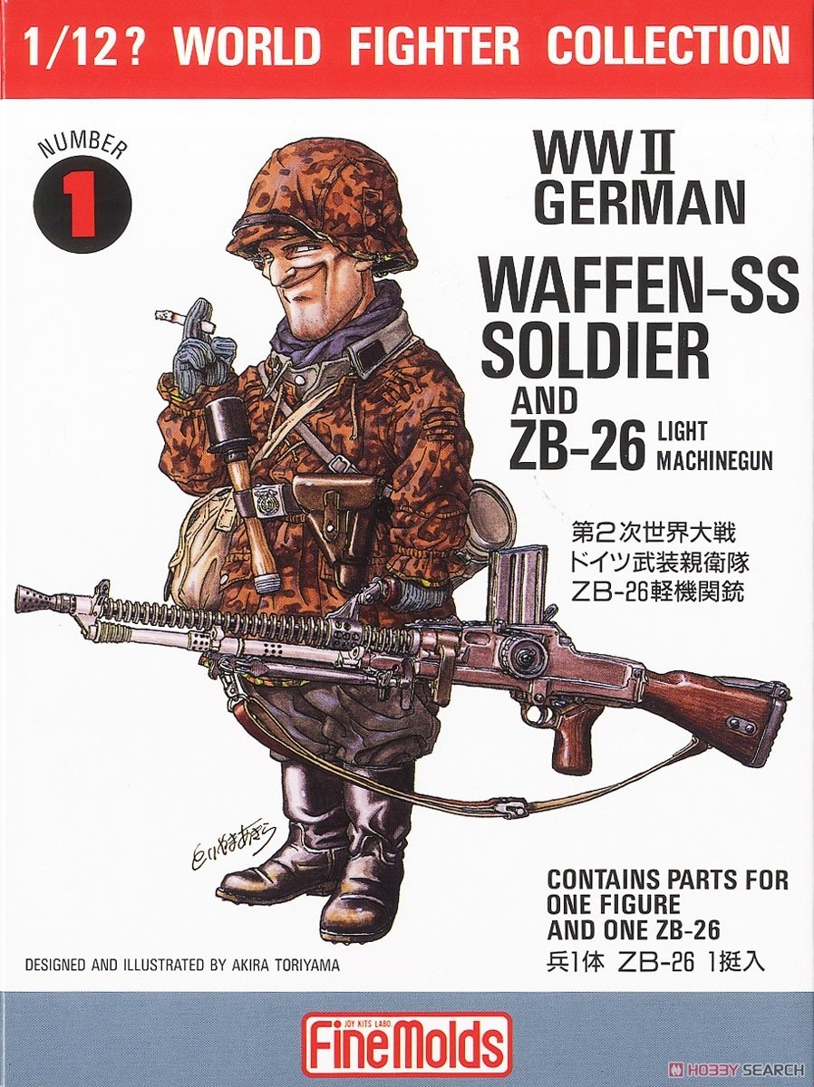 FineMolds FT1 WWII German Soldier &amp;amp; ZB26 1/12