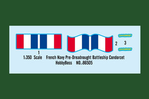 Hobby Boss 86505 French Navy Pre-Dreadnought Battleship Condorcet 1/350 – imagen 3