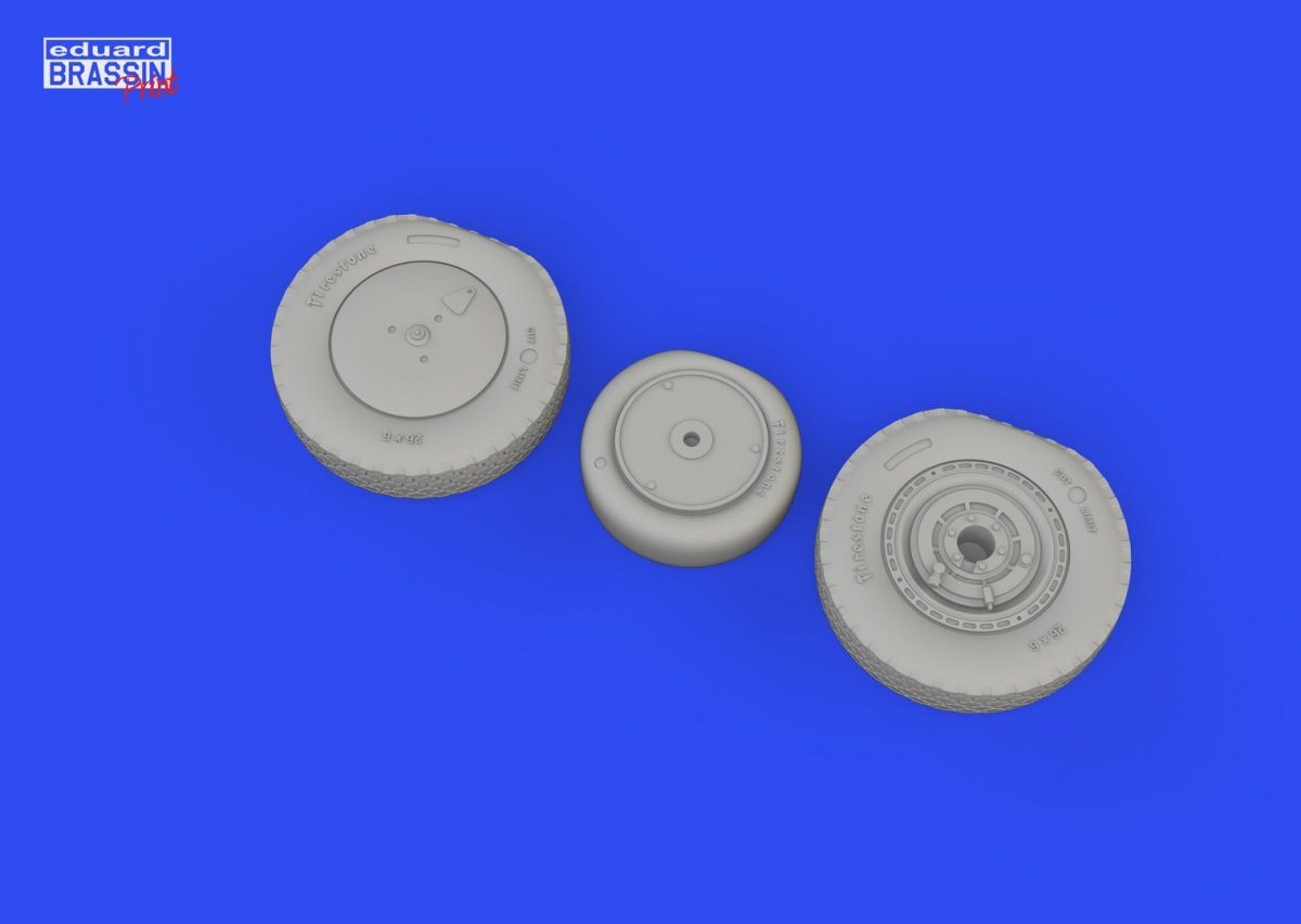 Roues Eduard 672304 P-39Q avec jantes - Modèle imprimé ARMA HOBBY 1/72
