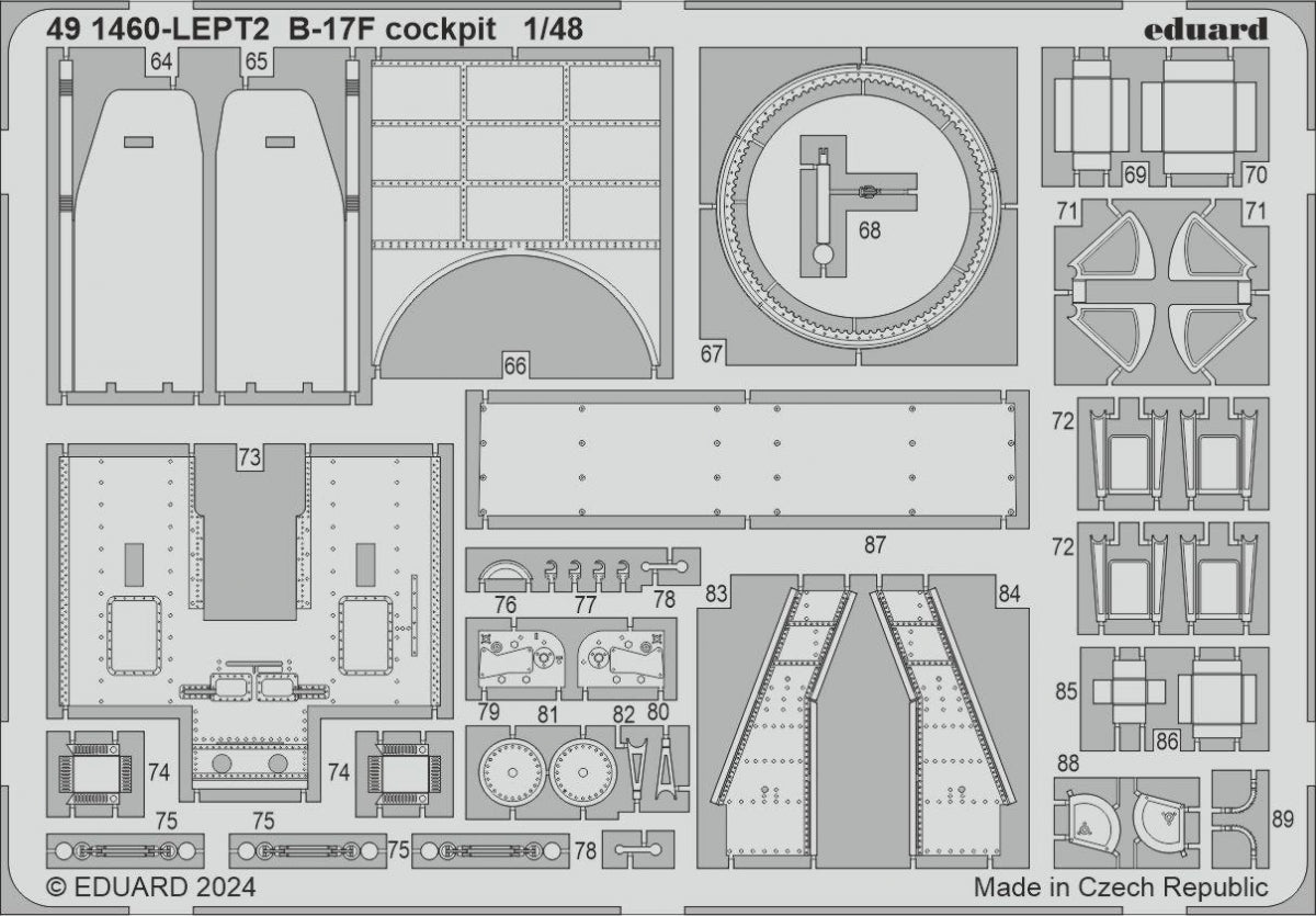 Eduard 491460 B-17F cockpit EDUARD 1/48 – immagine 2