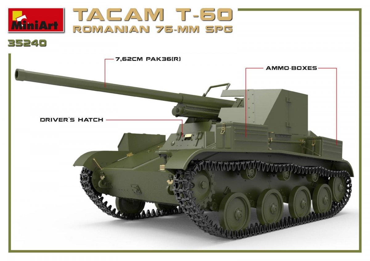 MiniArt 35240 ROMANIAN 76-mm SPG TACAM T-60 INTERIOR KIT 1/35 – image 9