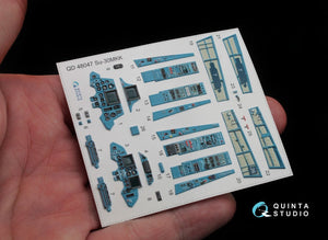Quinta Studio QD48047 Su-30MKK 3D-Printed &amp;amp; colored Interior on decal paper (for HobbyBoss kit) 1/48 – immagine 3