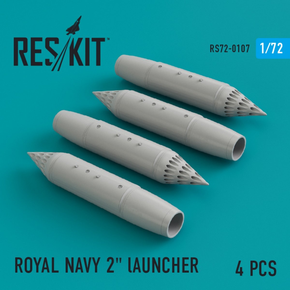 RESKIT RS72-0107 ROYAL NAVY 2" LAUNCHERS (4 PCS) 1/72