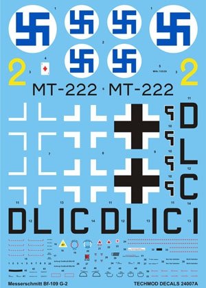 Techmod 24007 - Messerschmitt Bf 109G-2 1/24