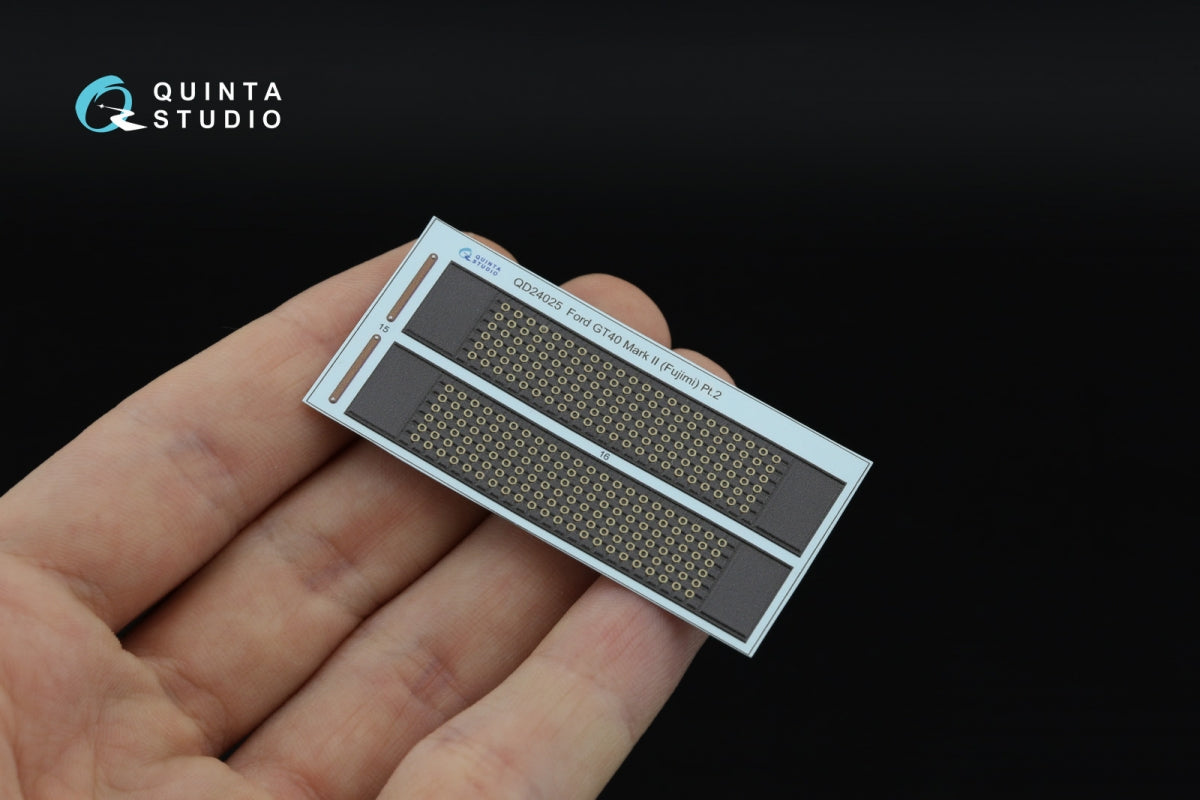 Quinta Studio QD+24025 Ford GT40 Mark II 3D-Printed &amp; coloured Interior on decal paper (Fujimi) (with 3D-printed resin parts) 1/24