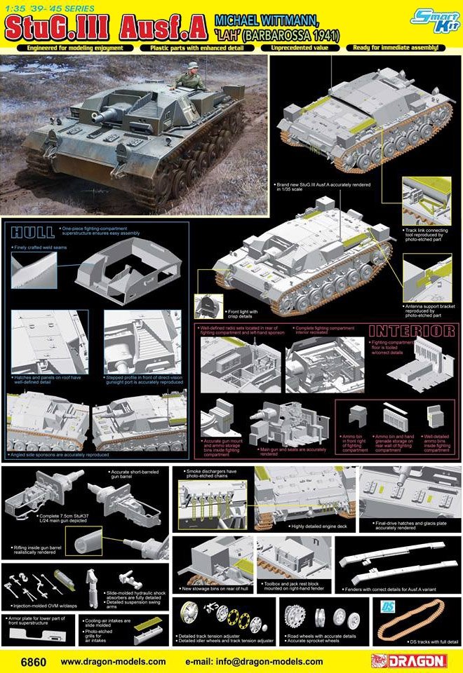 Dragon 6860 StuG.III Ausf.A MICHAEL WITTMANN LAH BARBAROSSA 1941 1/35 – Bild 2