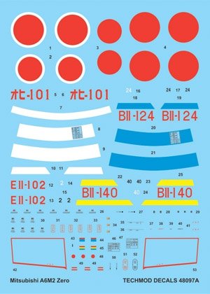 Techmod 48097 - Mitsubishi A6M2 Zero 1/48