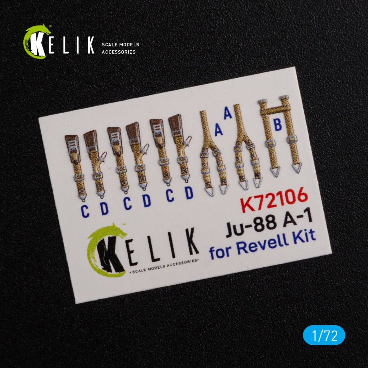 KELIK K72106 Ju-88 A-1 interior 3D decals for Revell kit 1/72 – image 2