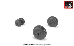Armory Models AW48031 Mil Mi-24 Hind wheels w/ weighted tires 1/48 – image 3