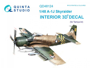 Quinta Studio QD48124 A-1J 3D-Printed &amp;amp; colored Interior on decal paper (for Tamiya kit) 1/48