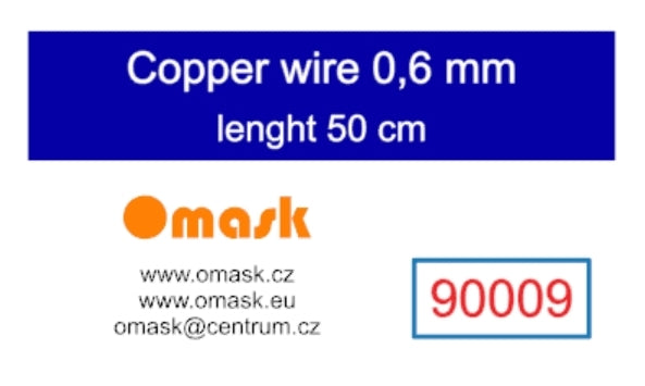 Omask 90009 Copper wire 0.6 mm length 50 cm