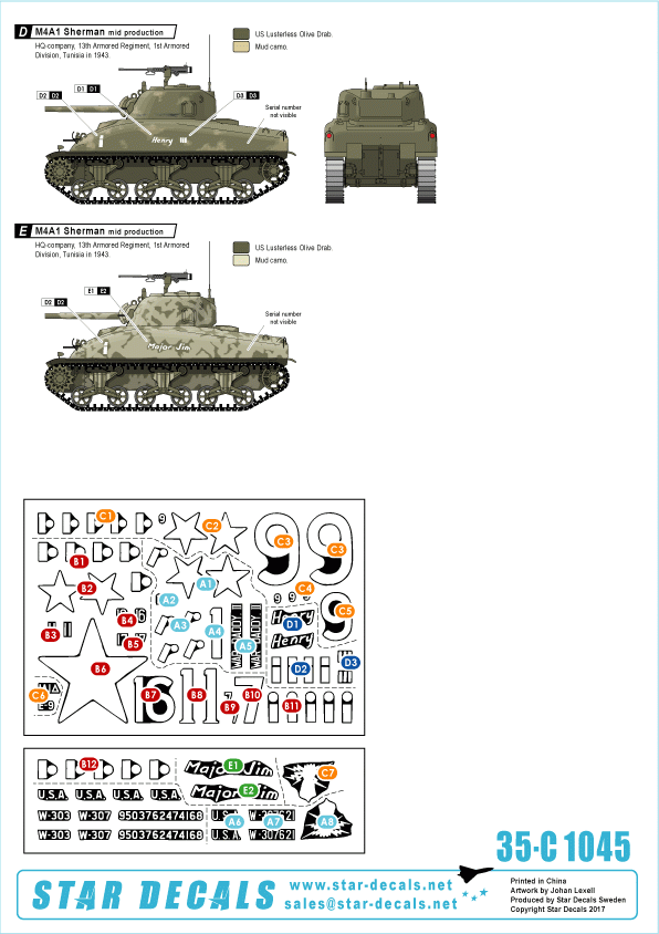 Star Decals 35-C1045 US in North Africa 1942-43 # 1 1/35 – Bild 2