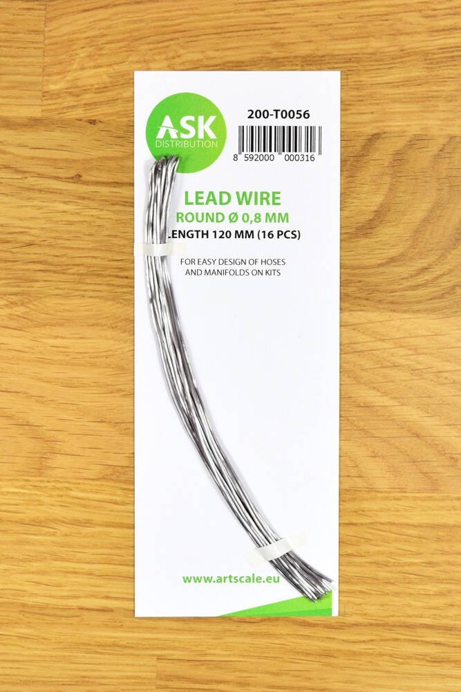 ASK T0056 Lead Wire - Round Ø 0.8 mm x 120 mm (16 pcs)