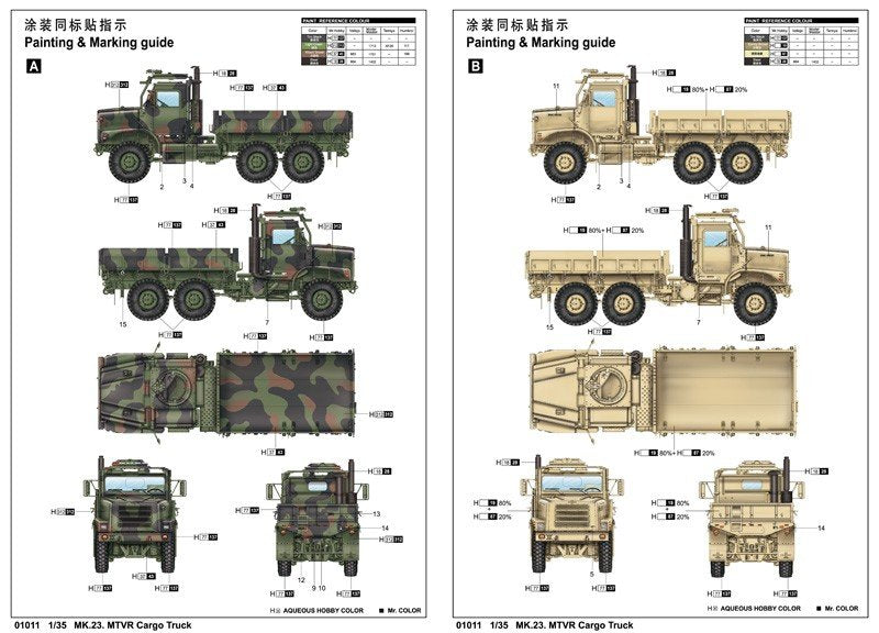 Trumpeter 01011 MK.23 MTVR Cargo Truck 1/35 – obrázek 3