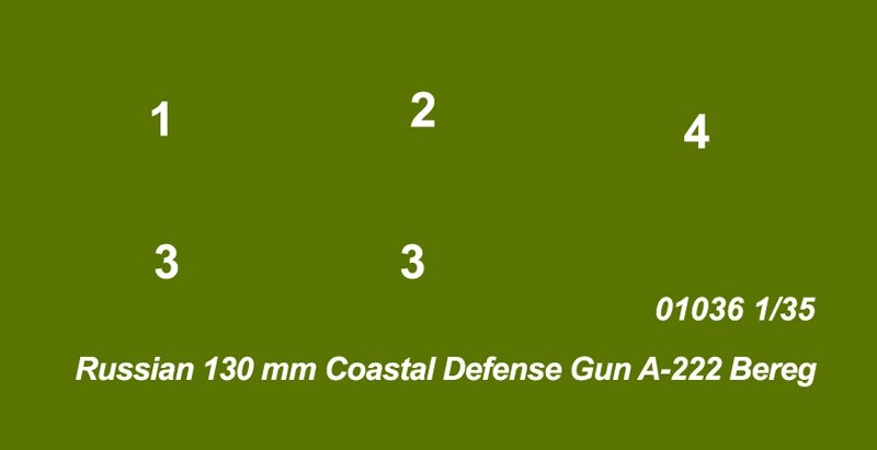 Trumpeter 01036 Russian 130mm Coastal Defense Gun A-222 Bereg 1/35 – image 4