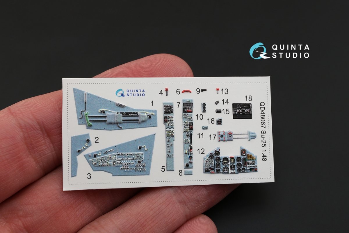 Quinta Studio QD48067 Su-25 3D-Printed &amp;amp; colored Interior on decal paper (for KP kit) 1/48 – Bild 2