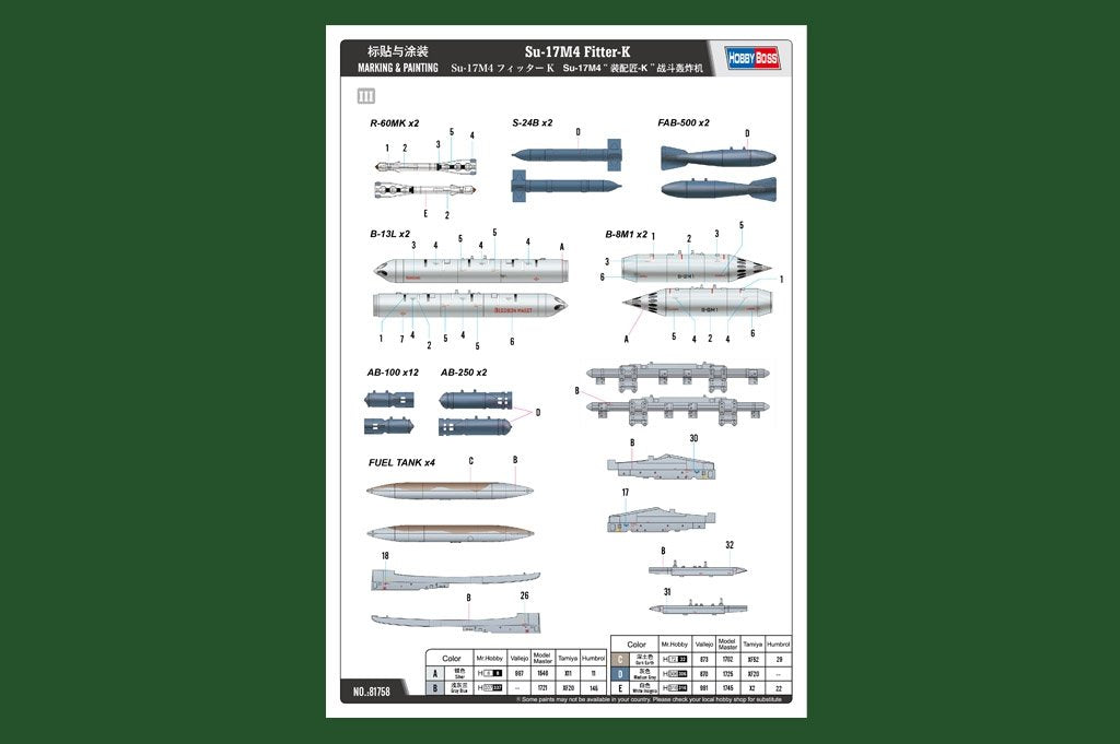 Hobby Boss 81758 Su-17M4 Fitter-K 1/48 – obrázek 3