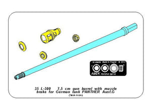 Aber 35L-300 Barrel with muzzle brake for Panther G for Takom 1/35 models – imagen 5