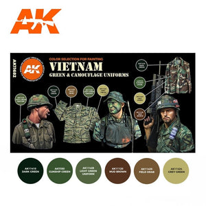 AK Interactive AK11682 VIETNAM GREEN &amp;amp; CAMOUFLAGE UNIFORMS – zdjęcie 2