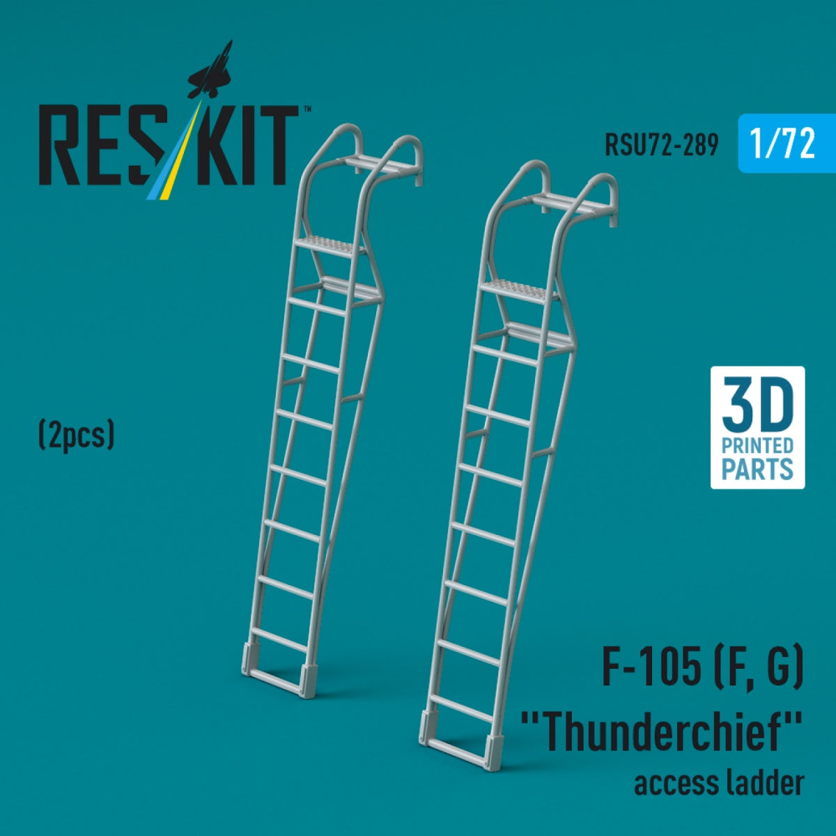 RESKIT RSU72-0289 F-105 (F, G) "Thunderchief" access ladders (2 pcs) (3D Printed) 1/72