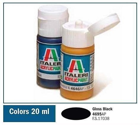 Italeri 4695AP Noir Brillant 20 ml