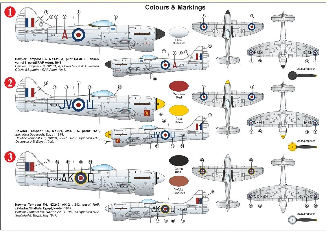 Kovozavody Prostejov KPM0224 Tempest F.6 “Silver wings” 1/72 – Bild 2