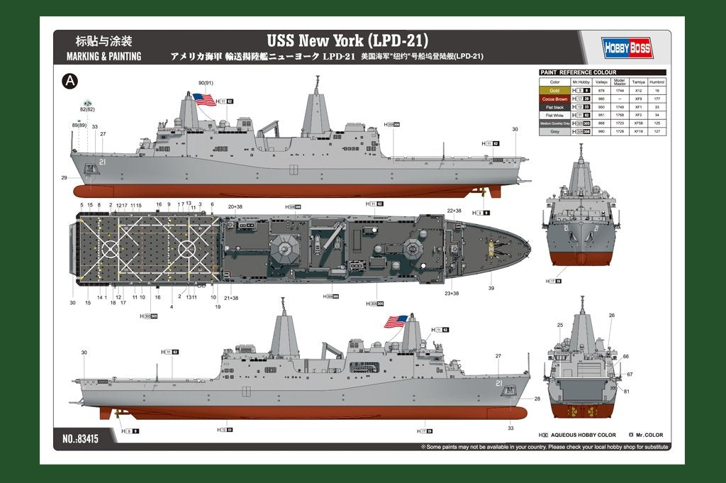 Hobby Boss 83415 USS Forrest Sherman DDG-98 1/700 – obrázek 3