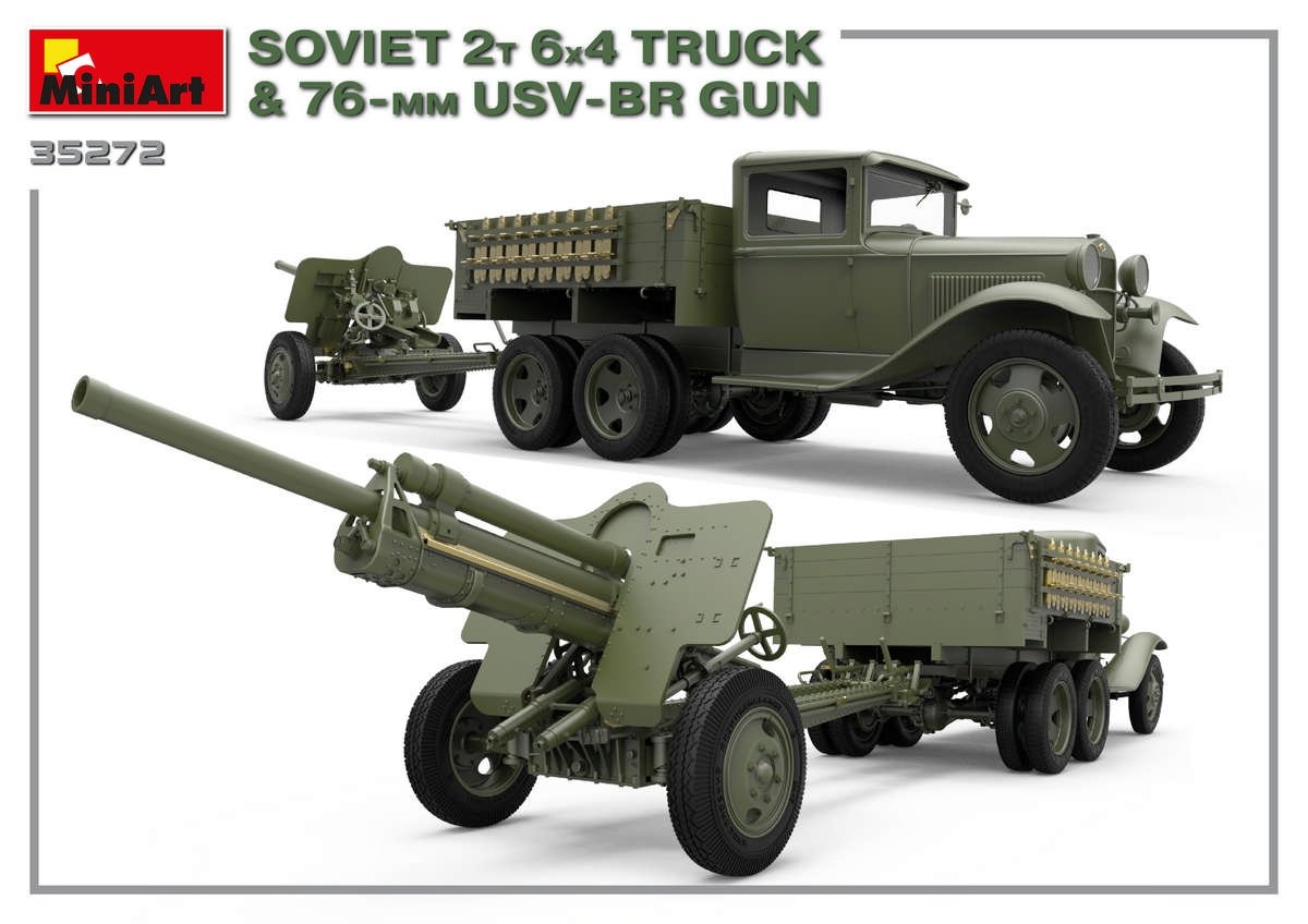 MiniArt 35272 SOVIET 2T 6X4 TRUCK &amp;amp; 76-mm USV-BR GUN 1/35 – image 4