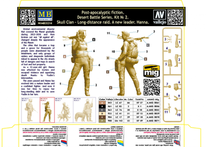 Master Box 35214 Post-apocalyptic fiction. Desert Battle Series. Skull Clan - Long distance raid. Kit No.2 A new leader. Hanna 1/35 – image 3